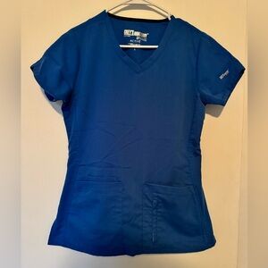 Grey's Anatomy Active by Barco Women's V-Neck Royal Blue Scrub top